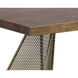 Mickey 62 X 31 inch Smoke Brown / Antique Brass Desk